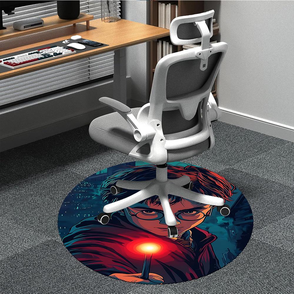 

1pc Harry Potter Office Round Area Rug, Under Office Chairs Bedroom Living Room Home Decor a1022231 80cm by 80cm