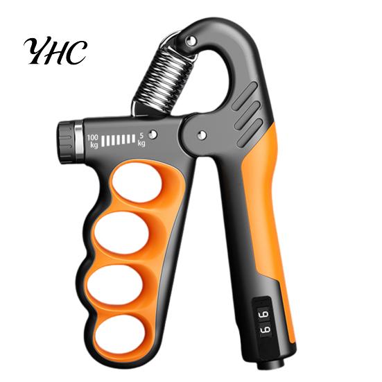 Rafforza Mani con Contatore Impugnatura Allenatore Forza Meccanico Contabile 5-100KG Regolabile Uomini Donne Esercitatore Avambraccio Sviluppatore Muscoli Fitness