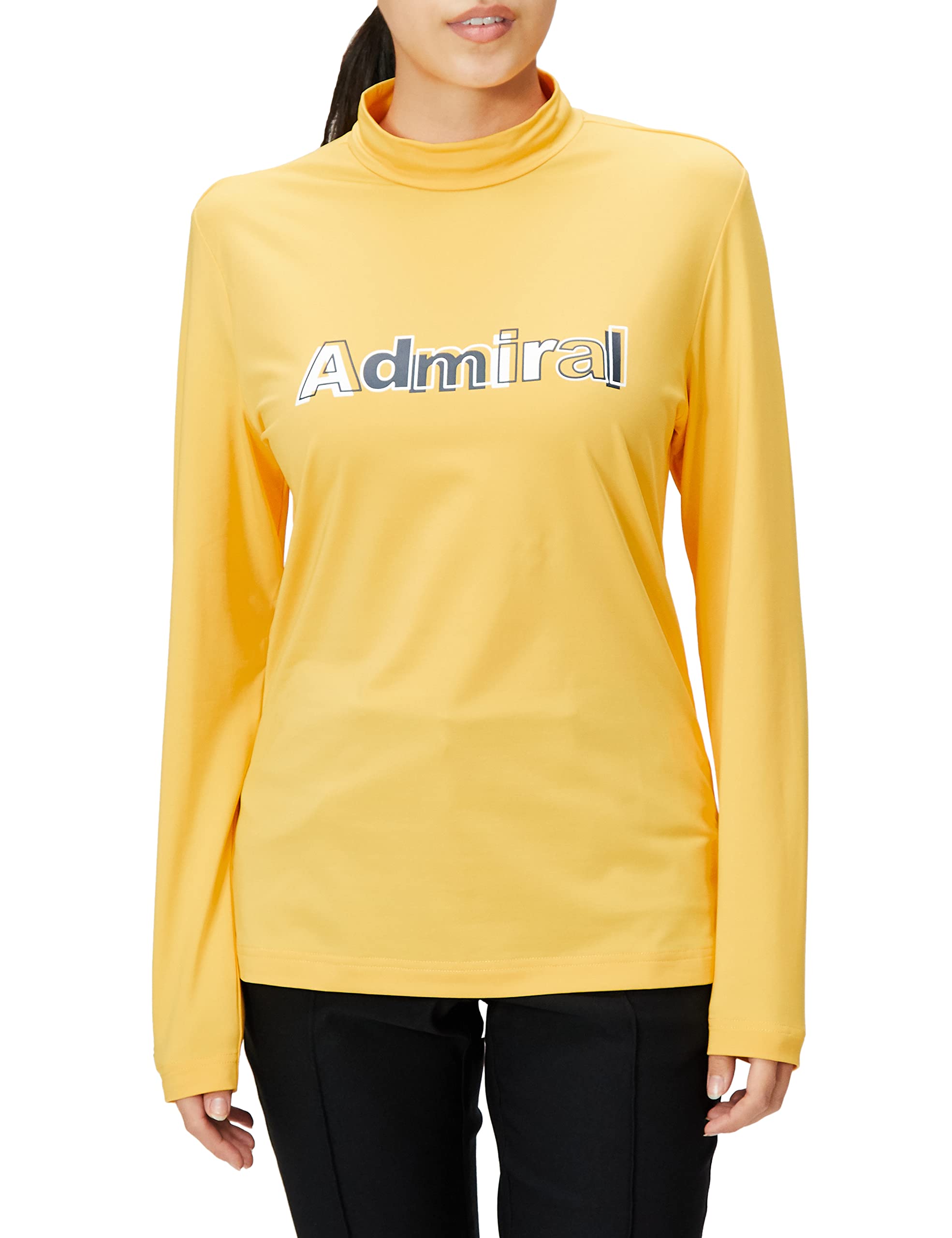 

Admiral Golf ADLA268 Women s Logo High Neck Long Sleeve Golf Shirt, Yellow, Size L