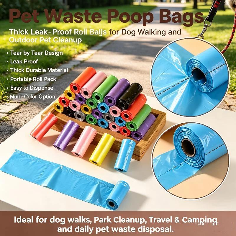 Disposable Small Trash Bags Thickened Leakproof Household Garbage Pouches 5-30 Rolls for Kitchen Bathroom Office Use