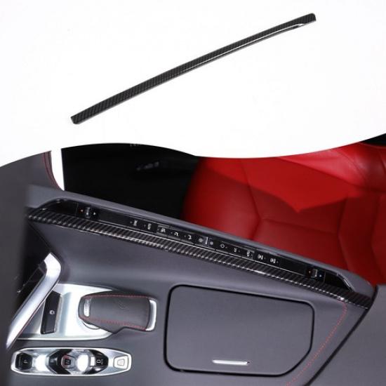 ABS Carbon Fiber Center Gear Left Side Strip Trim Cover For Corvette C8 -25