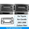 For Toyota Corolla 2003-2008 Carbon Fiber Central Control Gear Shift Air Vent AC CD Window Lift Trim Set Car Accessories Sticker