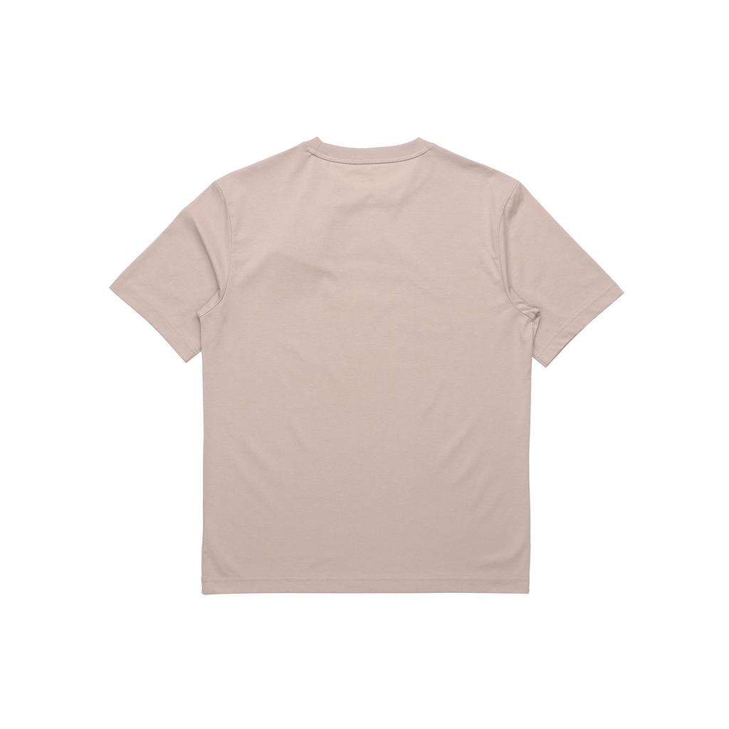 Li-Ning Sport Fashion Series Logo Print Round Neck Cultural Short Sleeve T-Shirt Drop Shoulder Men Tops Light-Purple AHSR543-4