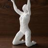 Home Office Organizer 3D Printed Kneeling Pen Holder, Weightlifting Design Organizer, Creative Desk Accessory Pencil Holder for Desktop Decoration
