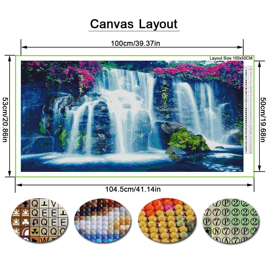 Natural Scenery Waterfall Large Size Diamond Painting Diy Full Square Round Drill Rhinestone Embroidery Landscape Mosaic Cross Stitch Kits Wall Decor