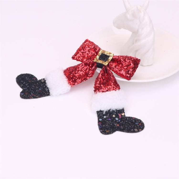 2PCS Boot Bowknot Hairpin Hair Clip Party Hair Ornament Christmas Bowknot Hair Clip Hair Accessory Suitable for Ladies