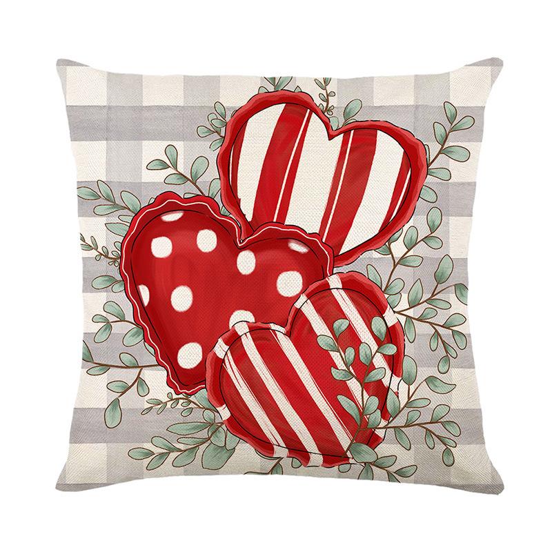

Valentine s Day Pillow New Love Pillow Case Decorative Sofa Pillow Polyester Printed Home Pillow Case 45 * 45Cm (without pillow core)