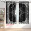 2pcs, Contemporary Curtains  plane printing Bohemian Exotic Machine Washable Fabric (without rod) Versatile All Perfect for