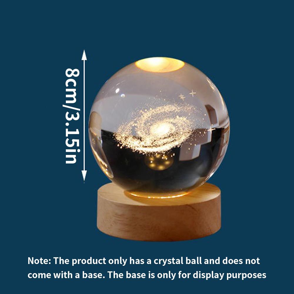 Creative 3D Carving Crystal Ball 8CM/3.15in Multiple Series Styles Suitable for Home and Office Desktop Decor