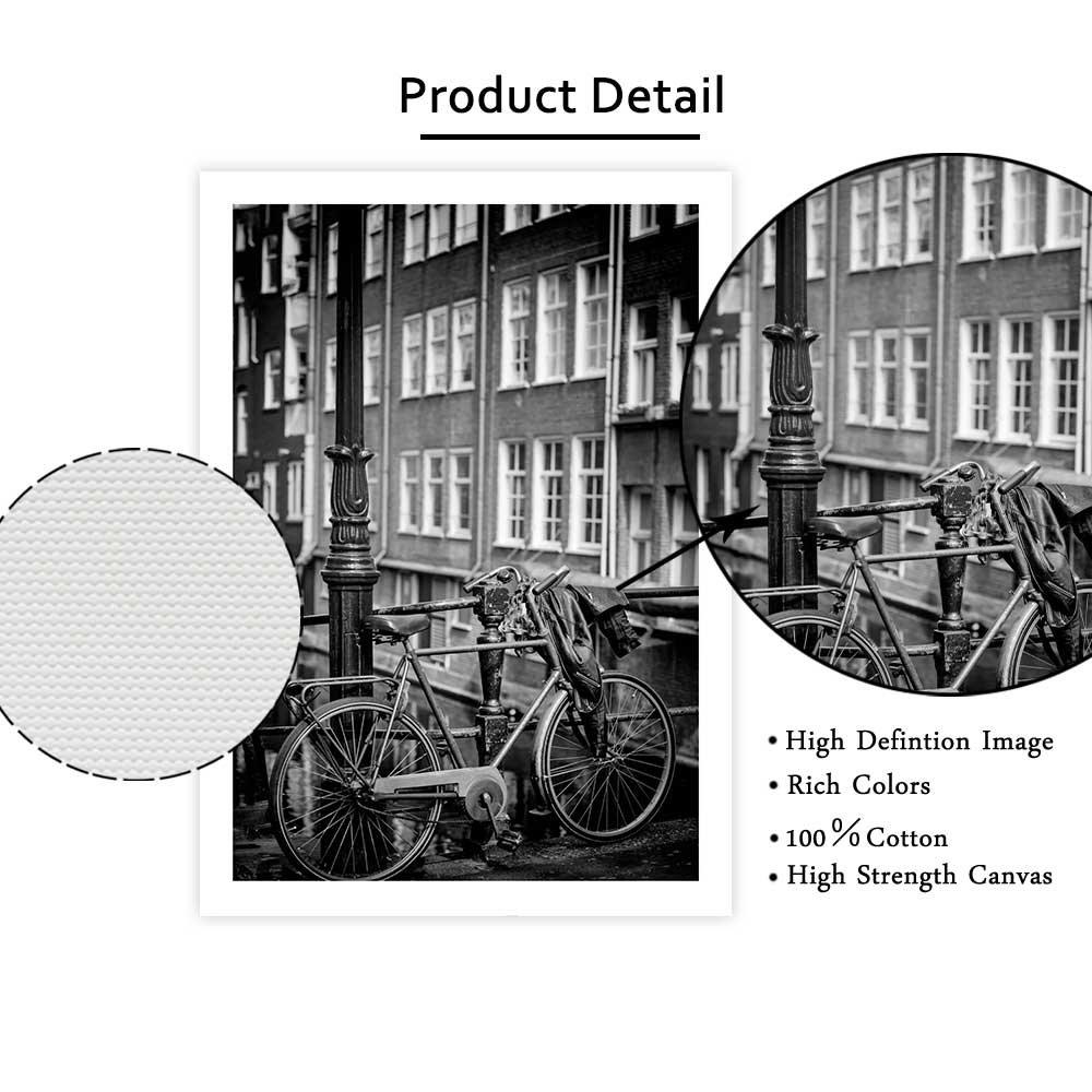 Black and White Wall Pictures Sexy Woman Canvas Poster Abstract Line Vintage Bike Art Painting Nordic Posters Living Room Decor