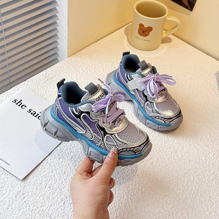 Children's spring new fashion trend dad shoes older children non-slip breathable sports shoes boys and girls fried street running shoes