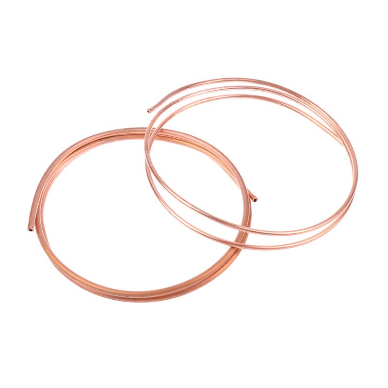 1Meter Copper Soft Copper Tube Coil Od 1.6~5.0Mm Id 0.5~1.0Mm Pure Coppers Wire Pipe Airs Conditioner Cooling Diy Crafts