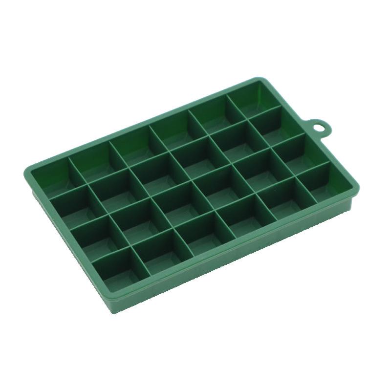 24-Compartment Food-Grade Silicone Ice Cube Tray with Lid - Easy Release Square Ice Mold
