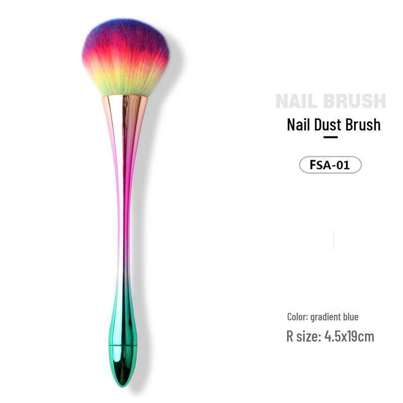 Nail & Blush Powder Brush Set: Nail Dust Brush, Influencer Loose Powder Brush, Small Waist Blush Brush