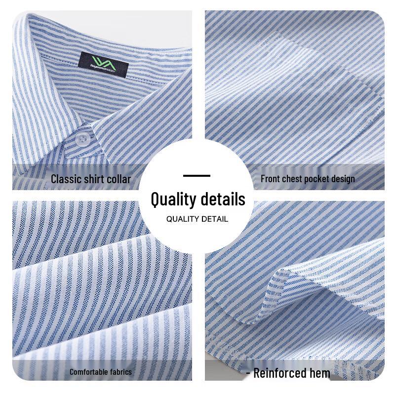 Fingercroxxit Men's Japanese Style Striped Long-Sleeve Shirt