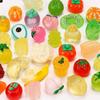 10Pcs Fruit Filled Resin Lovely Stress Relief Toy Soft Slow Diy Rising Deformable Squeeze Fidget Sensory Toy