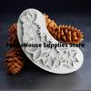 Stampo in Silicone di Natale Pigna Fondant Decorazione Torta Stampo in Silicone Decorazioni Fatte a Mano Foglie Cioccolato Caramelle Utensili da Cucina
