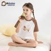 Girls' Cotton Short-Sleeve Shorts Set