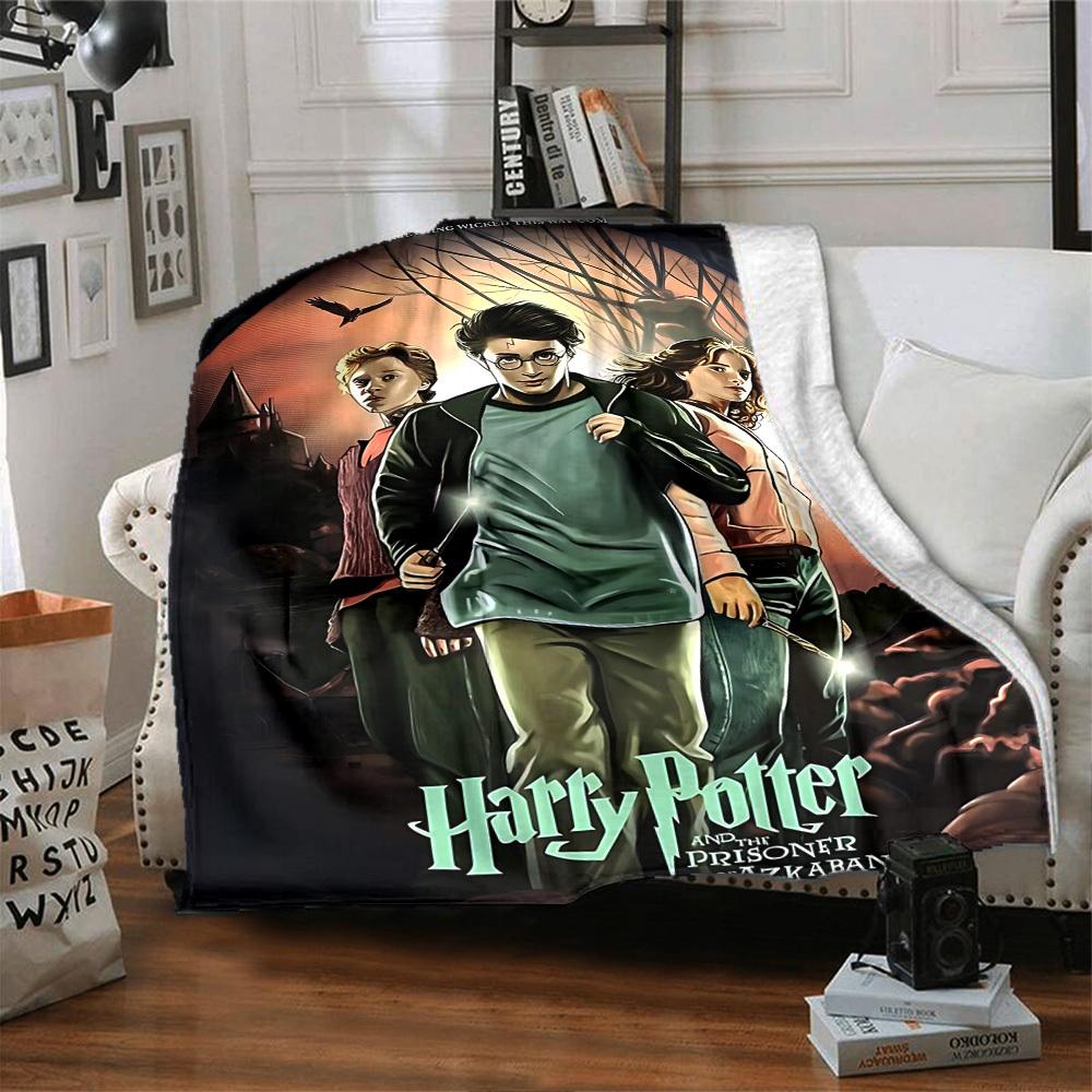 1pc Harry Potter, Prisoner of Azkaban Flannel Blanket Soft Warm Throw for Home, Office, Travel, All-Season Cozy Bedding GiftL1241