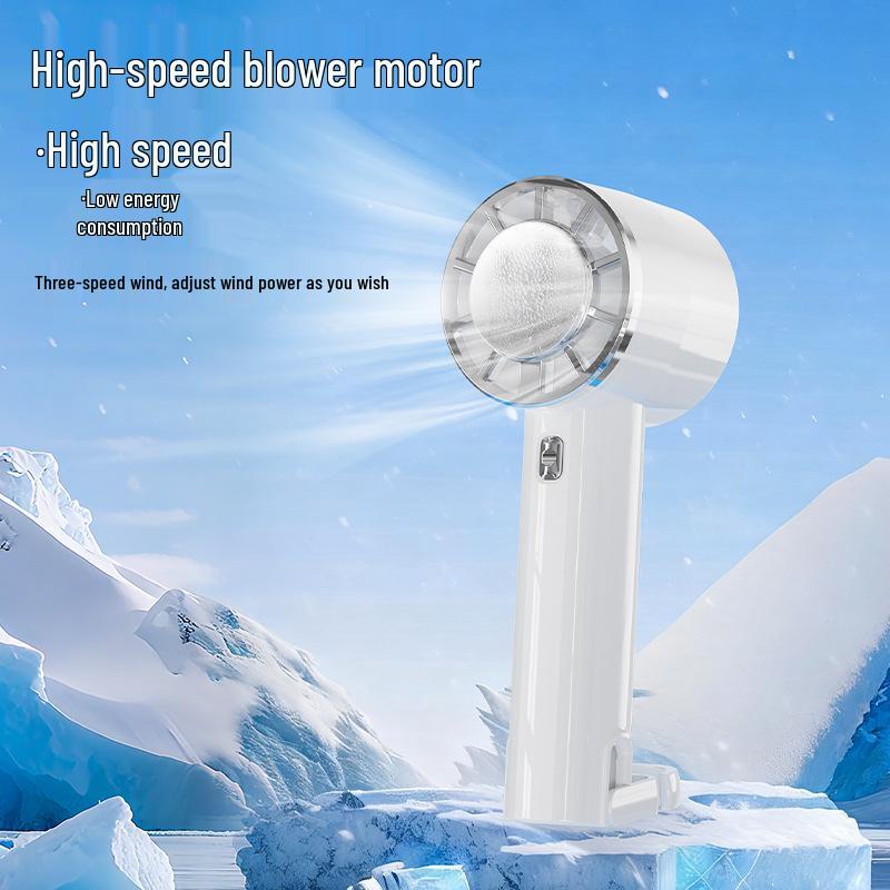 2026 Portable USB Ice Cooling Fan with Carabiner, Semiconductor Refrigeration, and High Wind Power