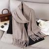 Luxury 2 Colours Cashmere Scarf Women Autumn Winter Shawl Pashmina Handkerchief Lady Pareo Soft Outdoor Windproof Travel Bufanda