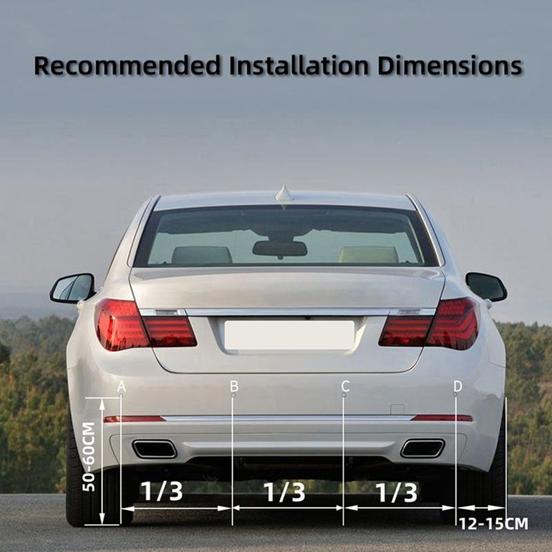 HIPPBQCC Car Parking Sensor Kit Auto Parktronic LCD Display Backlight Reverse Backup Radar Monitor System 4 Sensors 12V 4 Colors