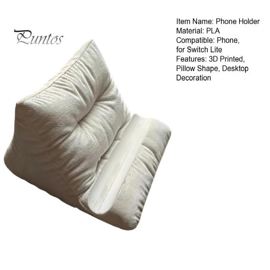 Pillow Shaped Phone Stand 3D Printed Holder, Non-slip Game Console for Desk Desk, Decorative Shape Mount Switch Lite Hands-free