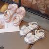 Girls Summer Princess Sandals Soft Sole Crystal Shoes for Toddler and Big Kids