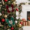 Flocking Artificial Glitter Butterfly DIY Butterfly Tree Hanging Decor  Party Decor