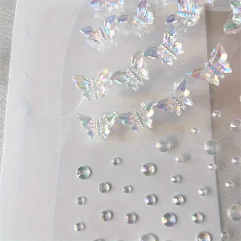 Butterfly Glittery Simulation Gem Stickers Makeup Party Music Festival DIY Eyes Face Jewels Stickers Art Gifts Performances Wedding Fake Tattoos