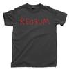 REDRUM Koszulka z Graficznym Napisem T-shirt Damski Męski Bawełna Letnia Oversize Vintage Streetwear Codzienny Oversize Oddychający wygodny