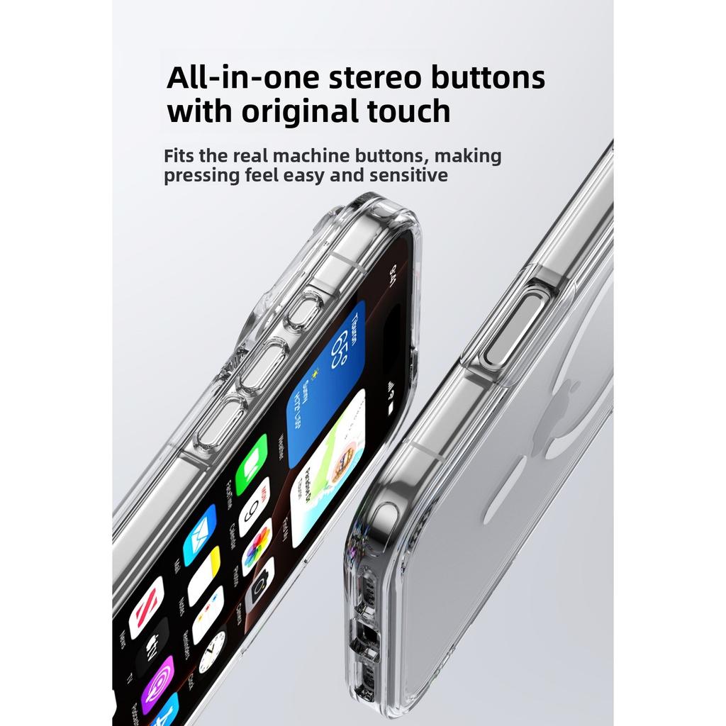 Applicable To Apple 17promax Mobile Phone Case, New Transparent Iphone15pro Magnetic Protective Case 16e Anti-drop Case