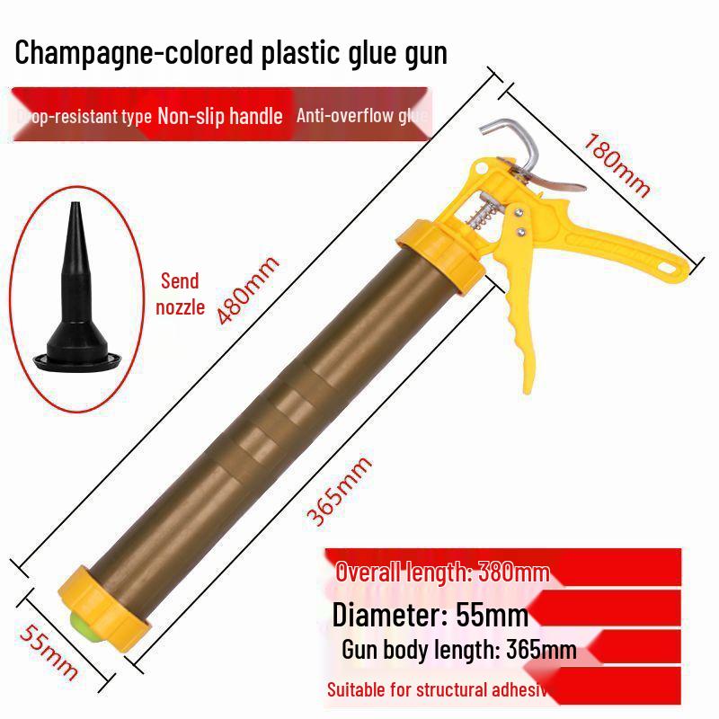 995 Effort-Saving Hand-Press Stainless Steel Caulking Gun for Household Use