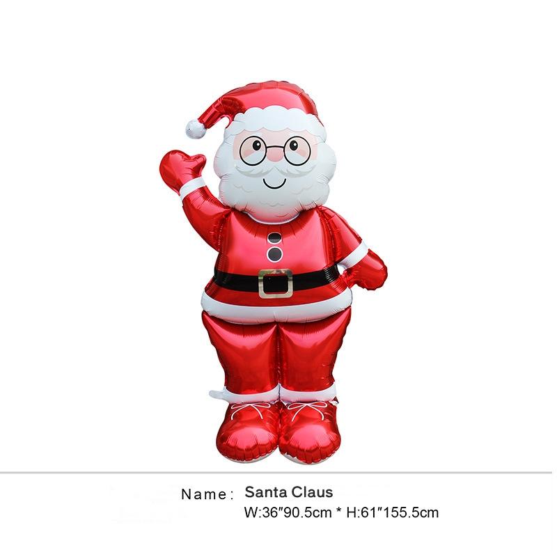 New Christmas themed party balloons standing snowmen Christmas trees aluminum film balloons, Happy New Year party decorations