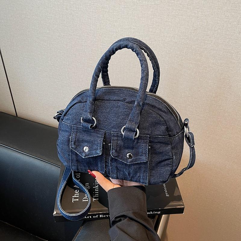 Retro vielseitige Denim kleine Tasche neue lässige Handtasche Nische Schulter Umhängetasche