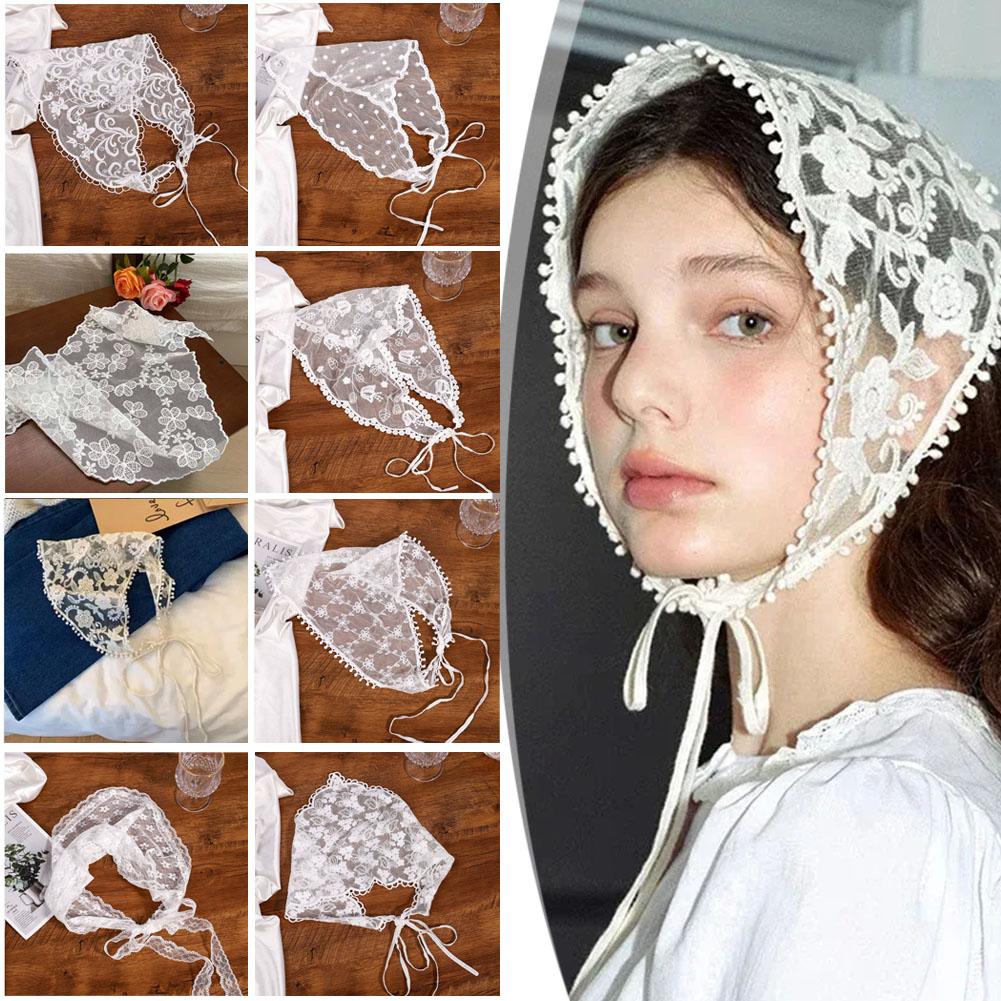 Lace Headband Woven Floral Hair Scarf Wraps Women Retro Accessories Headband Travel Lace Headsc R5J7