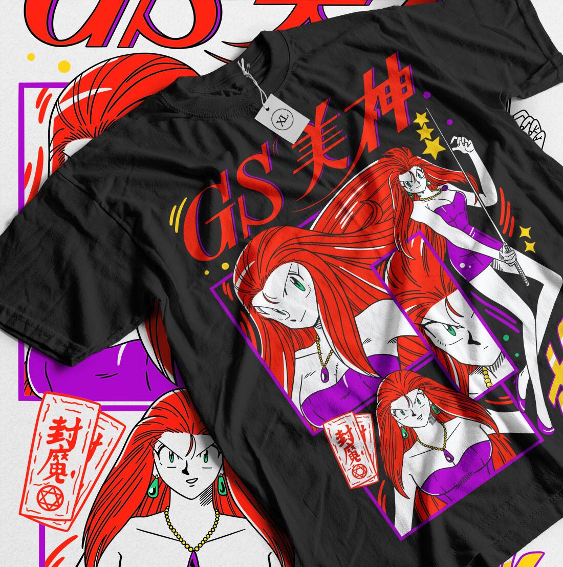 Ghost Sweeper Mikami T-shirt Vintage 90s Anime Kawaii Girl GifT-shirt All Size M