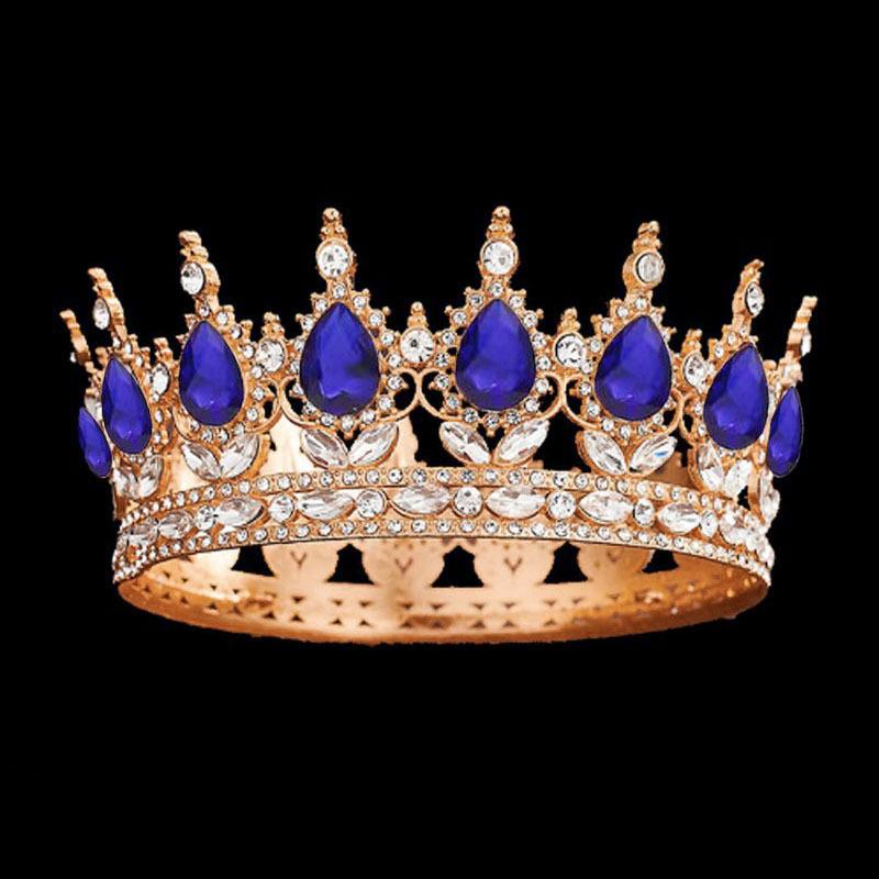 Queen Alloy Full Circle Crown Decoration Accessories Adult Wedding Hair Crown Children's Rhinestone Tiara Crown