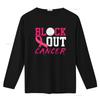 Womens T Shirt Volleyball Breast Cancer Awareness Block Out Black 2XL vintage Washed designer clothes Slightly Soft