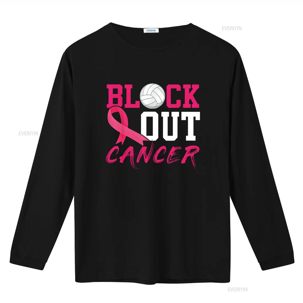 Womens T Shirt Volleyball Breast Cancer Awareness Block Out Black 2XL vintage Washed designer clothes Slightly Soft