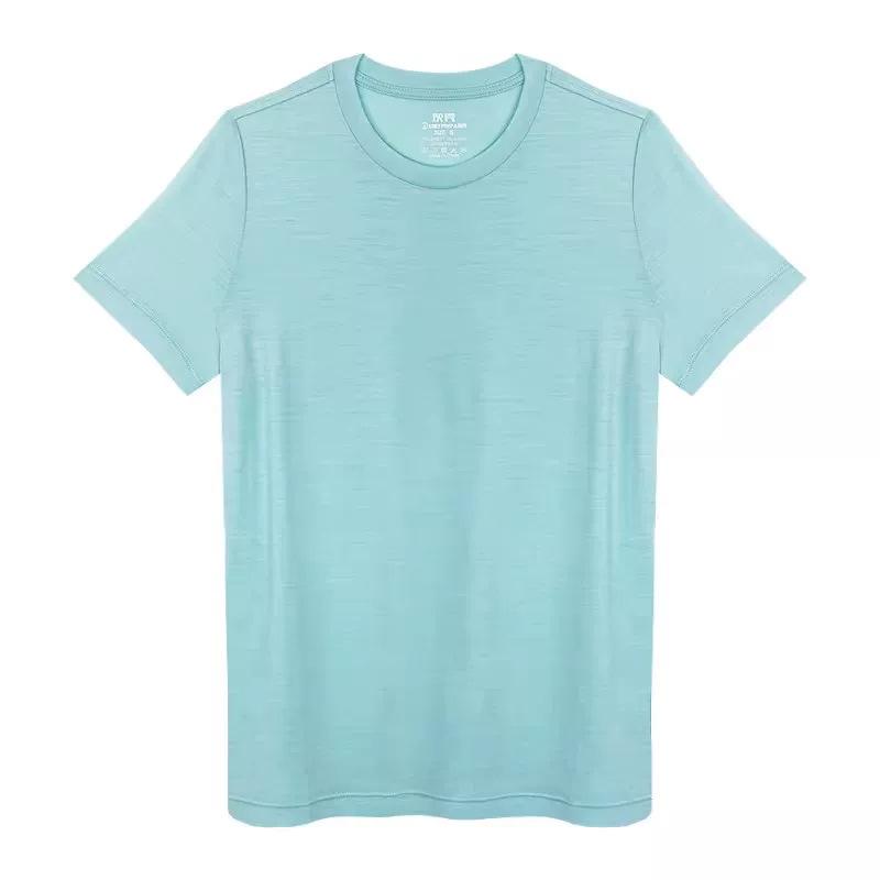 Women's Gray Shell Merino Wool Quick-Dry Hiking T-Shirt - Summer Outdoor Short Sleeve