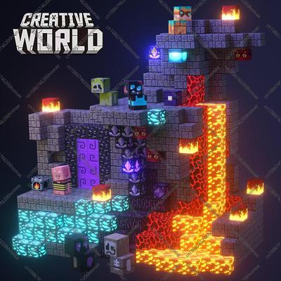 Blocos de construção magnéticos Mine World, cubo magnético para empilhamento, conjunto de construção, brinquedos sensoriais educativos para crianças, meninos e meninas, a partir de 3 anos, faça você mesmo