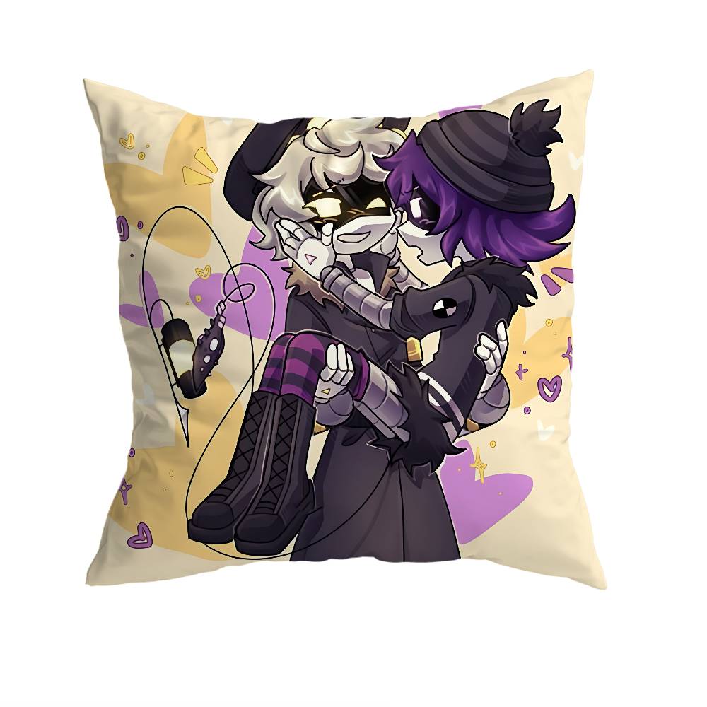 Murder Drones Pillow Case Square DoubleSided Printing Short Plush Sofa Cushion Cover Bedroom Bedside Pillow