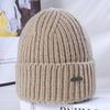 Women's Winter Warm Knitted Hat Korean Style Versatile Big Head Circumference Showing Face Small Windproof Ear Protection Wool Hat