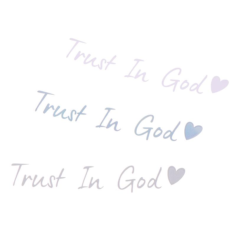 Trust In God Mirror Decal, Car Decals For Women, Faith Mirror Decal, Cute Vinyl Decal, Christian Car Mirror Decal, Religious Car