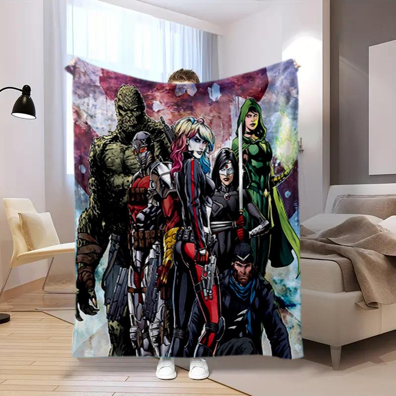 1 Stück Decke mit Horrorfilm-Thema, Ganzjahres-Leichtgewicht für Zuhause, Büro, Outdoor-Nickerchen, Multifunktionale Decke, Halloween-Geschenke