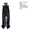 Halloween Shawl Velvet Fabric Demon Angel Costume Cloak Easy Strap Faux Feather Collar Halloween Cosplay Cloak