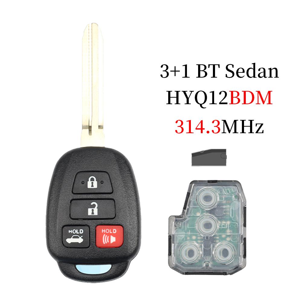 Liberty 4D72 G/H 8A Chip 314.3MHz Car Remote Key Fob for Toyota Camry 2012-2016 Corolla 2014-2017 HYQ12BEL HYQ12BDM