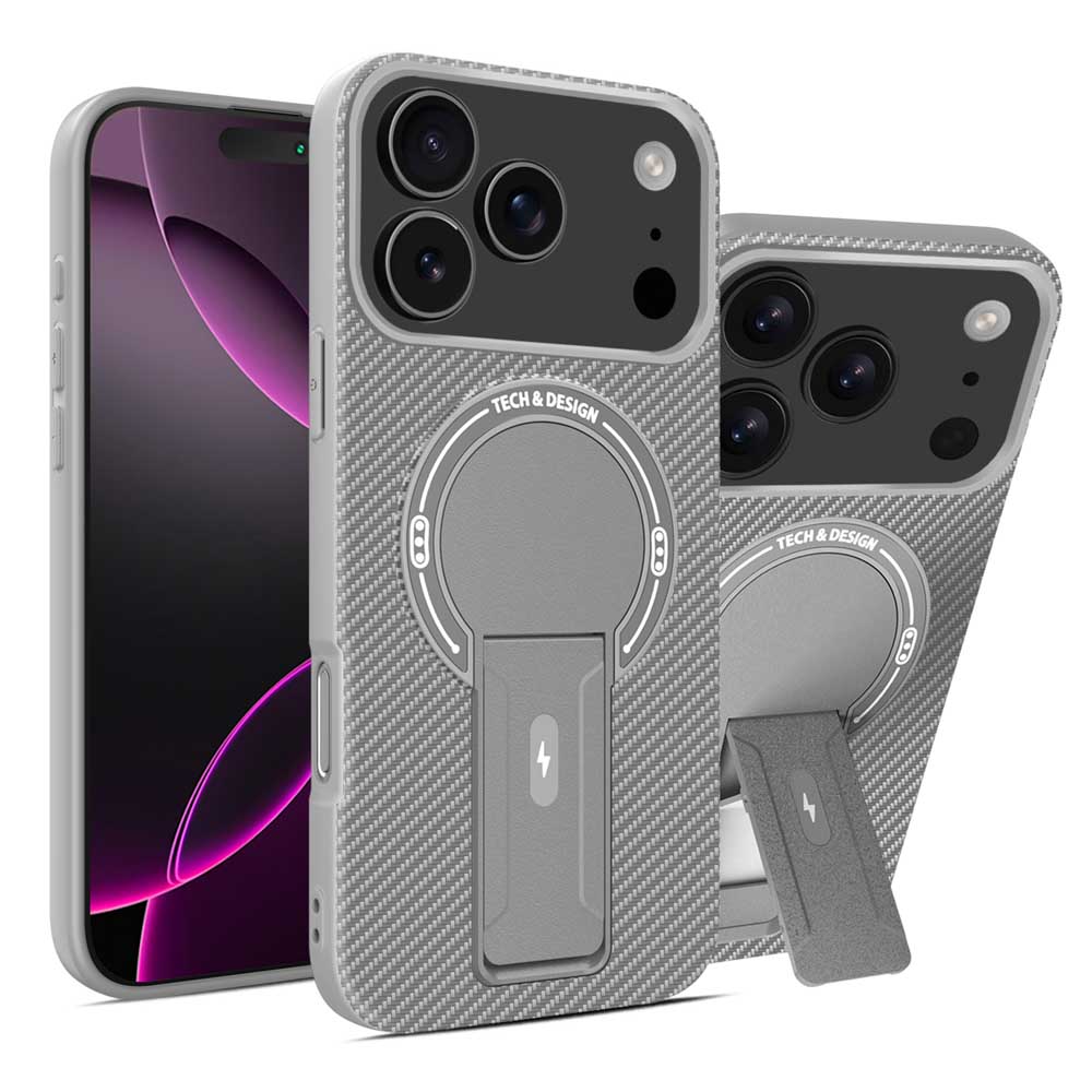 For iPhone16 Pro Max Invisible Support Case for iPhone 15 14 Pro 13 12 11 16e 16Plus 15Plus 14Plus Magnetic Hard Anti-fall Cover