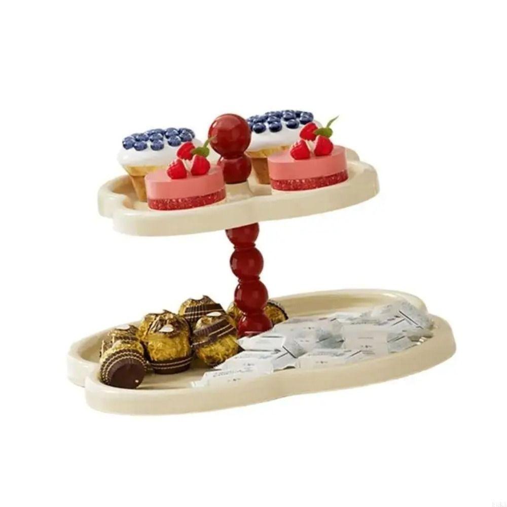 Retro Jewelry Display Rack Flower Shape Cupcake Serving Stand Tiered Serving Trays  Living Room